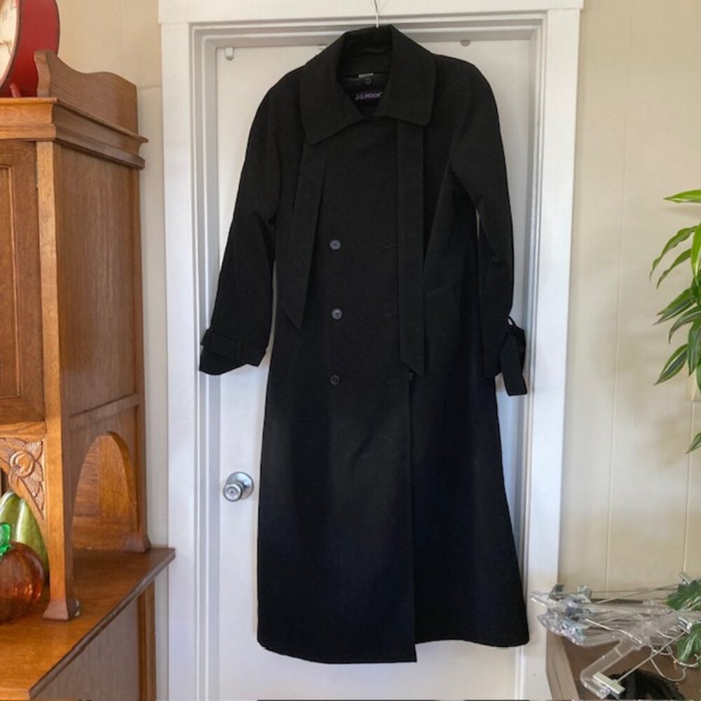 NEVER USED J.G. Hook womens black trench coat